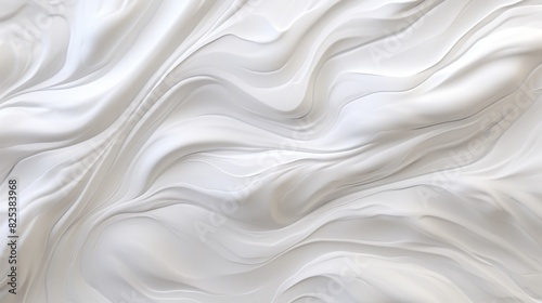 Close-Up of White Surface With Wavy Lines