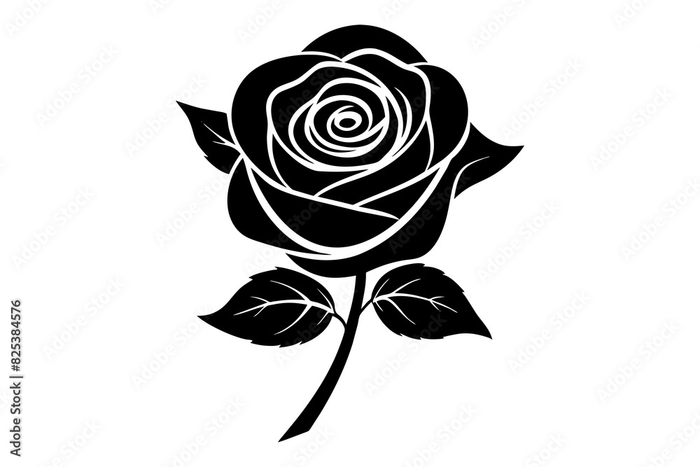 rose flower vector silhouette illustration rose flower vector silhouette illustration