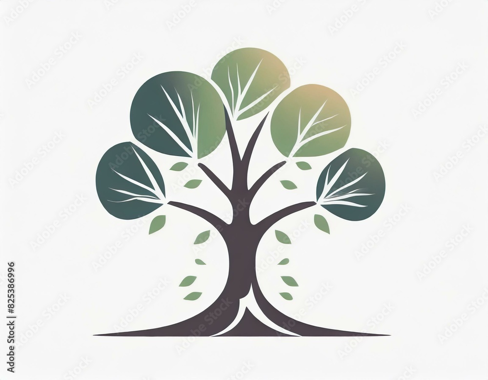 tree icon, vector image on white background, logo tree icon, vector image on white background, logo