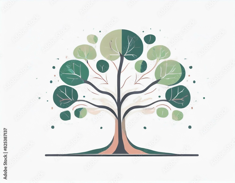 tree icon, vector image on white background, logo tree icon, vector image on white background, logo