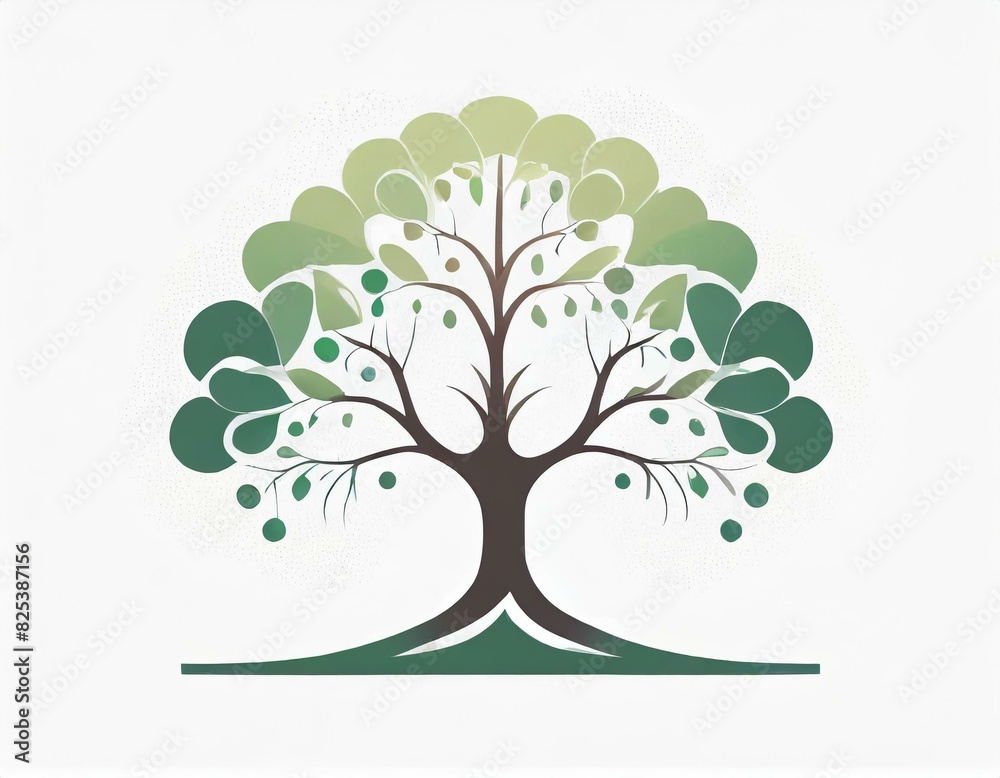 tree icon, vector image on white background, logo tree icon, vector image on white background, logo