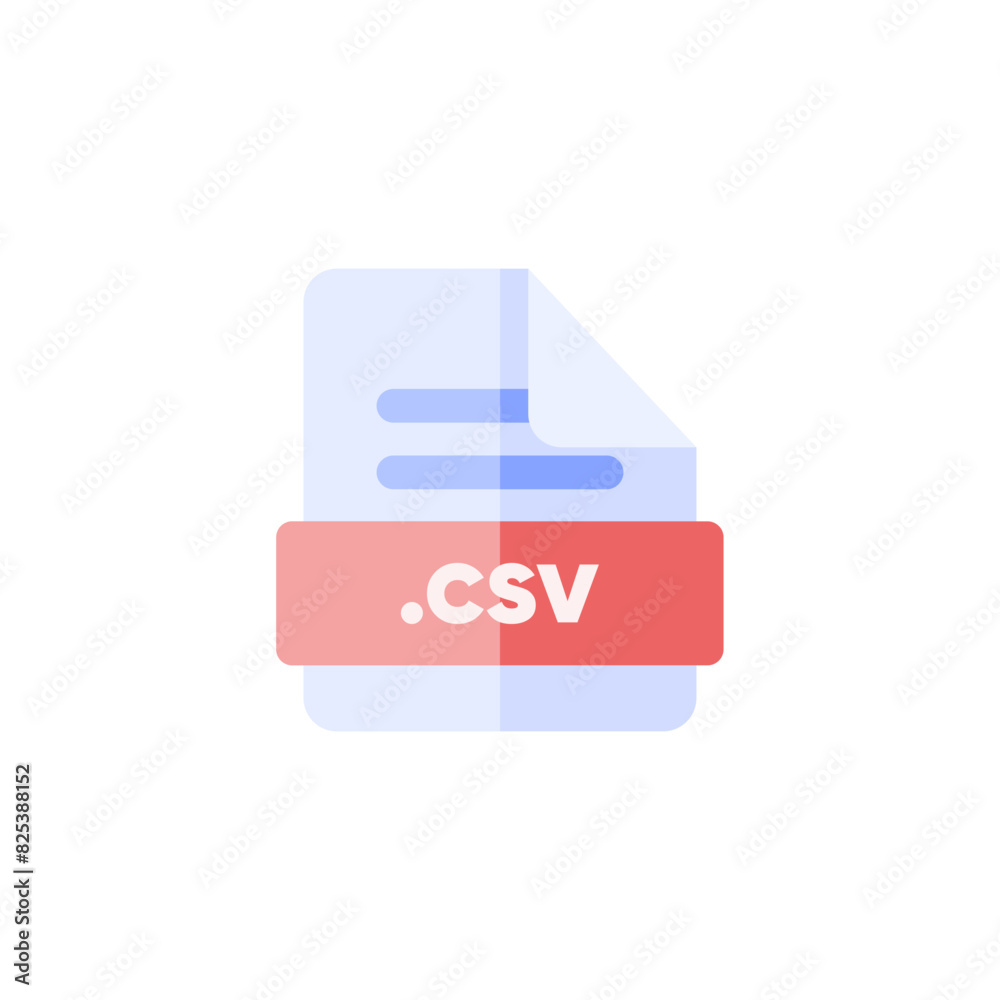 vector csv document icon in flat design vector csv document icon in flat design