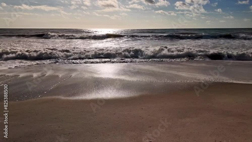 Wallpaper Mural Shot of ocean waves on a sunny day at the beach. Torontodigital.ca