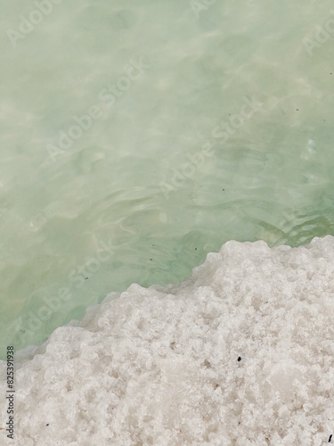 Close up of salt from Dead Sea photo