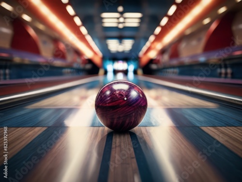 bowling ball on a lane
