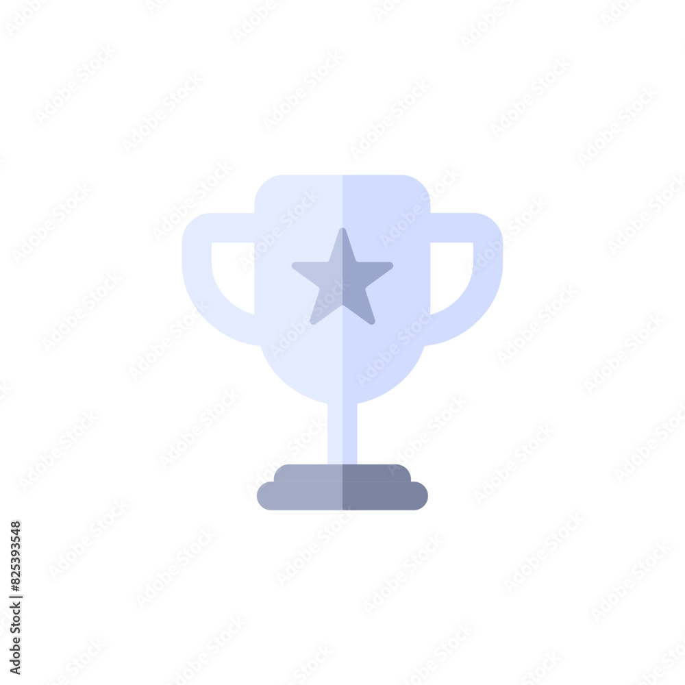 vector trophy icon in flat design