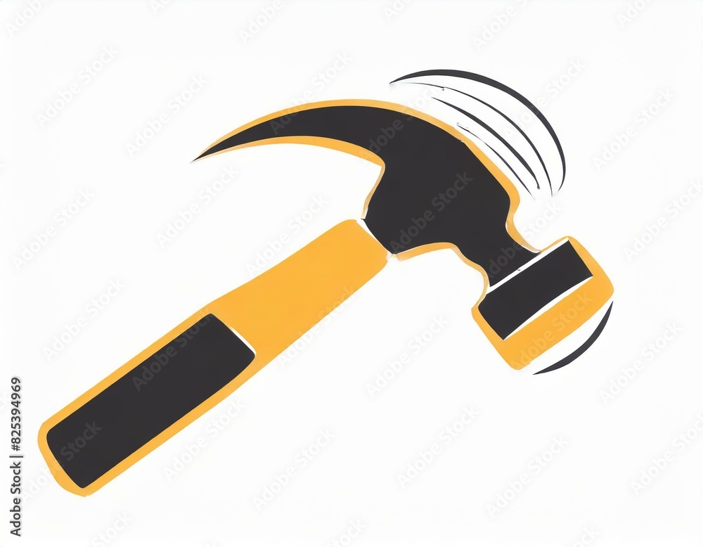 hammer icon, vector image on white background, logo hammer icon, vector image on white background, logo
