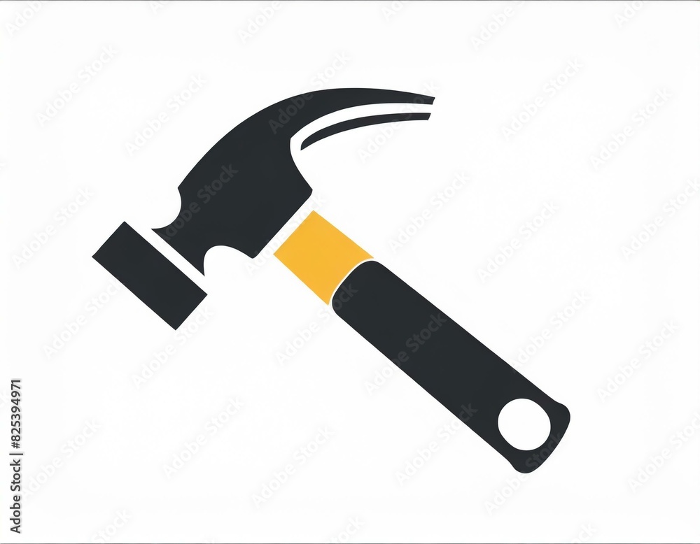 hammer icon, vector image on white background, logo hammer icon, vector image on white background, logo