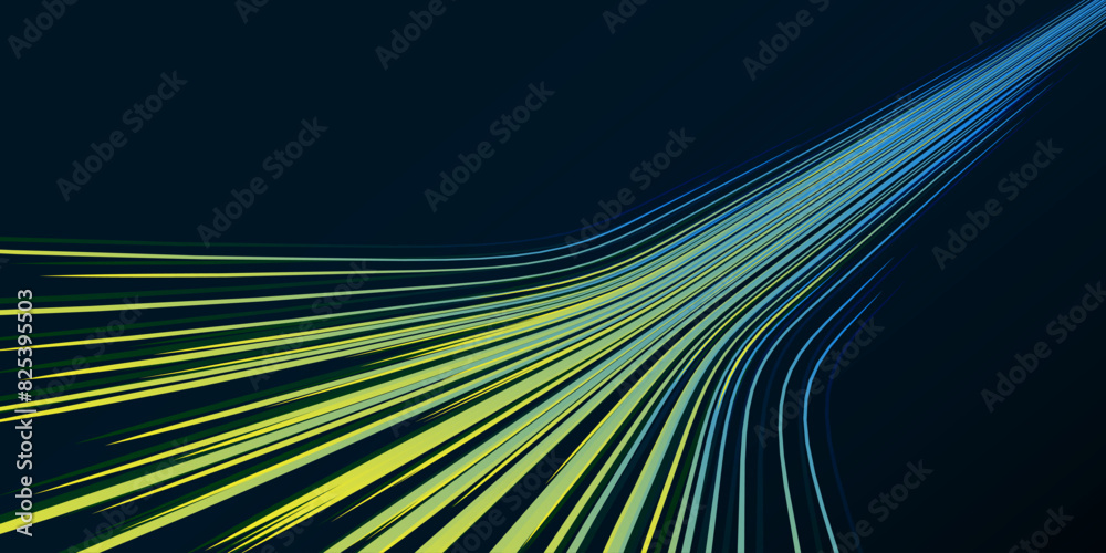 Vector abstract light lines in high speed technology concept. Image of ...