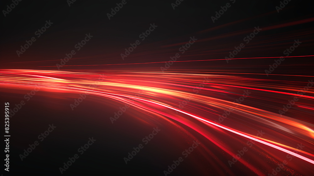 Red light trails isolated on black background Red light trails isolated on black background