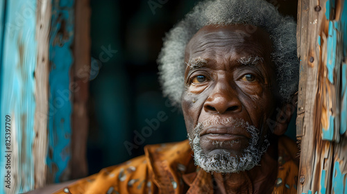 A close-up portrait of an elderly man with a warm smile and a touch of wisdom in his eyes, conveying a sense of life experience and resilience.