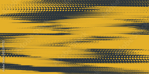 Minimal Abstract Yellow Frame Grunge Sport Design In Dark Background