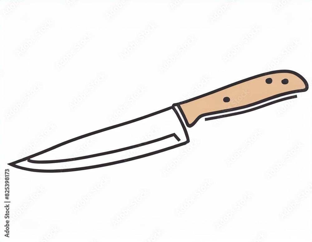 Obraz premium table citchen knife icon, vector image on white background, food logo