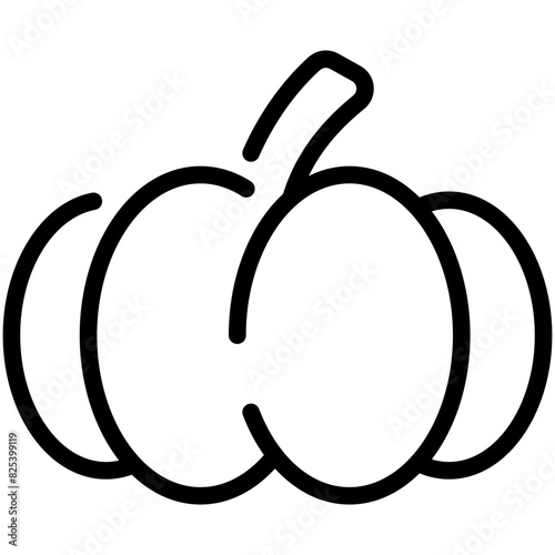 pumpkin line icon