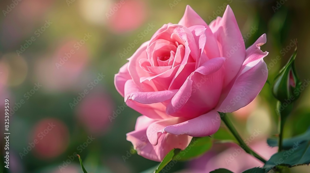 Incredibly beautiful pink rose during the summer Incredibly beautiful pink rose during the summer