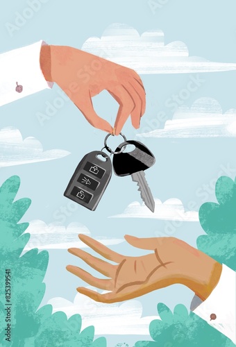 Rent car concept background