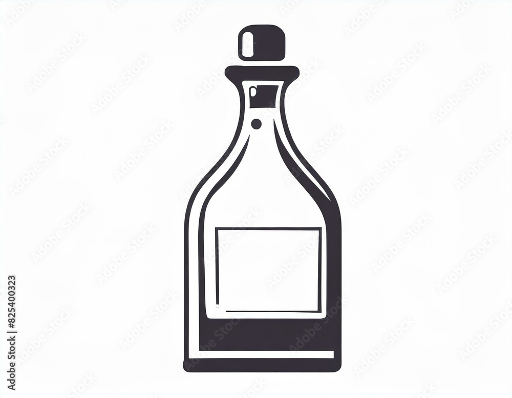 water bottle icon, vector image on white background, logo