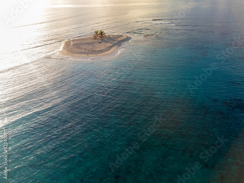 Remote Caribbean Island with White Sand Beach photo