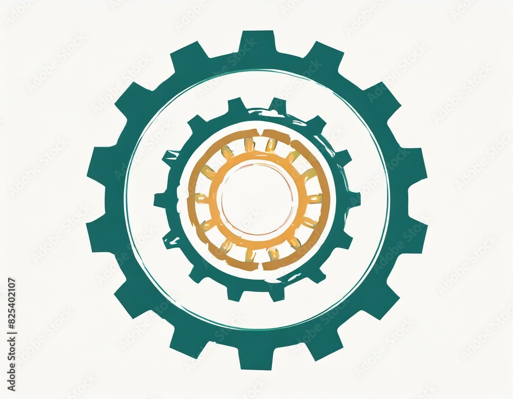 gear icon, vector image on white background, logo gear icon, vector image on white background, logo