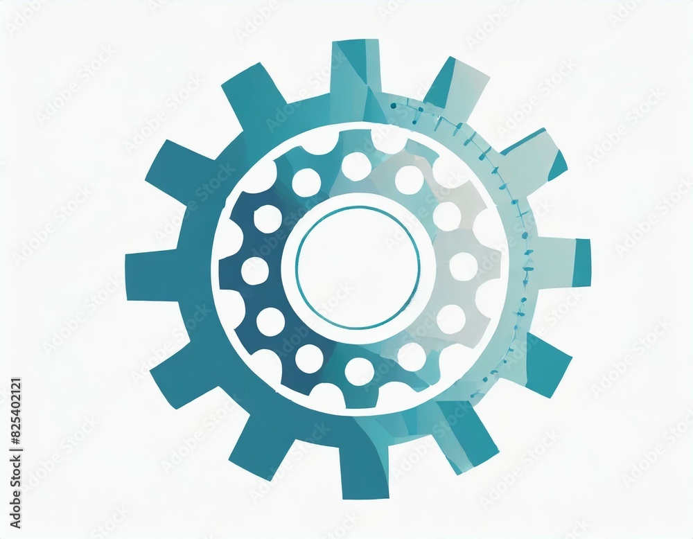 gear icon, vector image on white background, logo gear icon, vector image on white background, logo