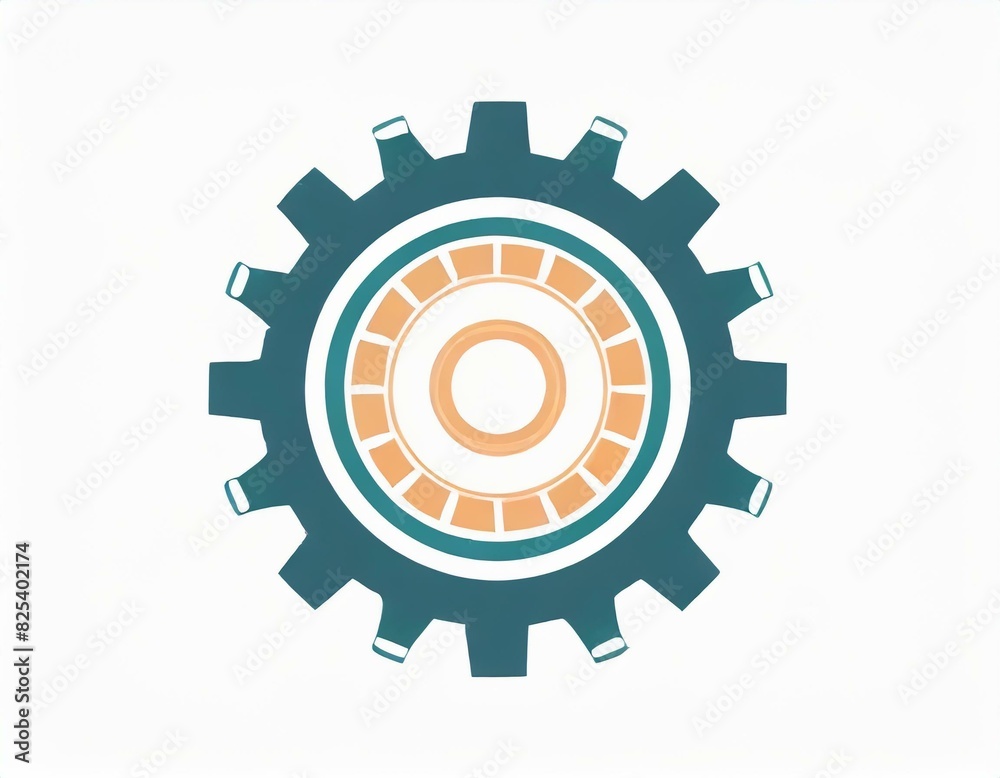 gear icon, vector image on white background, logo gear icon, vector image on white background, logo