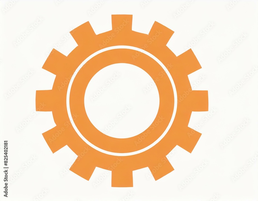 gear icon, vector image on white background, logo