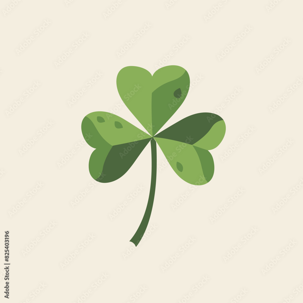 Flat illustration of a shamrock. Flat illustration of a shamrock.
