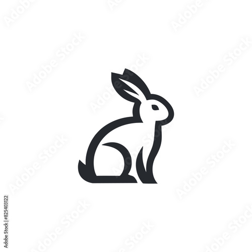 rabbit logo design icon,Rabbit logo vector art template illustration