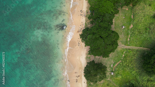 Aerial view from the governor beach at Sao Tome. photo