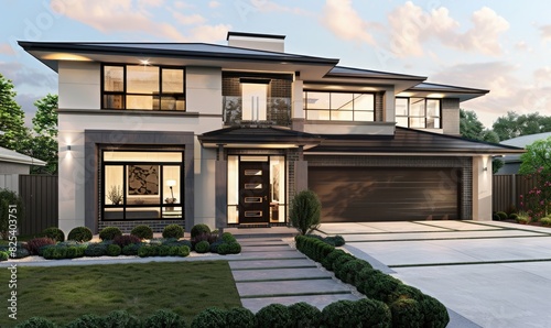 Modern exterior with drivew...