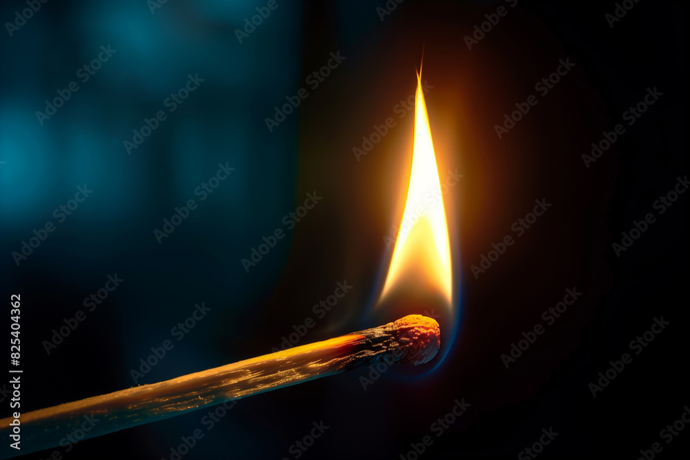 A match in a dark room. A match in a dark room.