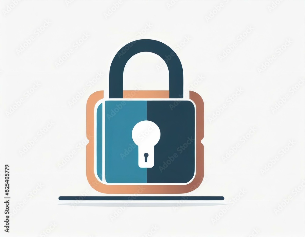vector lock icon on white background, logo, safety vector lock icon on white background, logo, safety