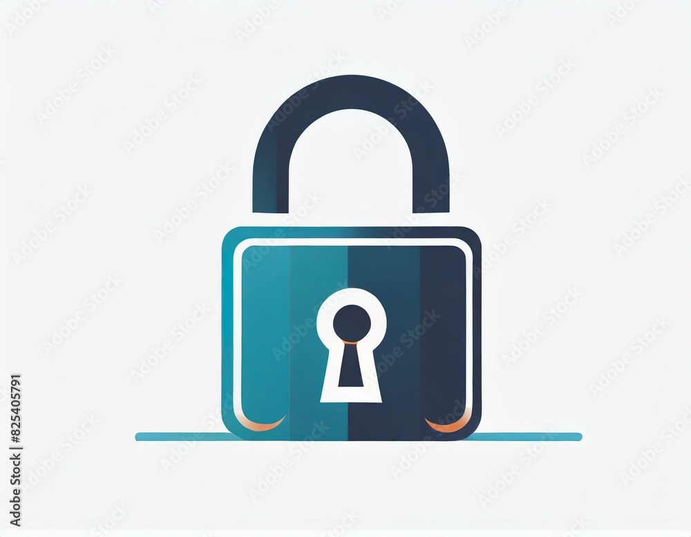 vector lock icon on white background, logo, safety vector lock icon on white background, logo, safety