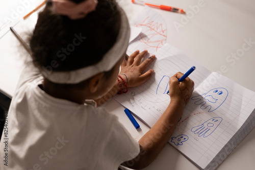 Siblings drawing  photo