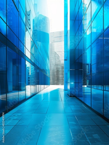 Bright blue business background