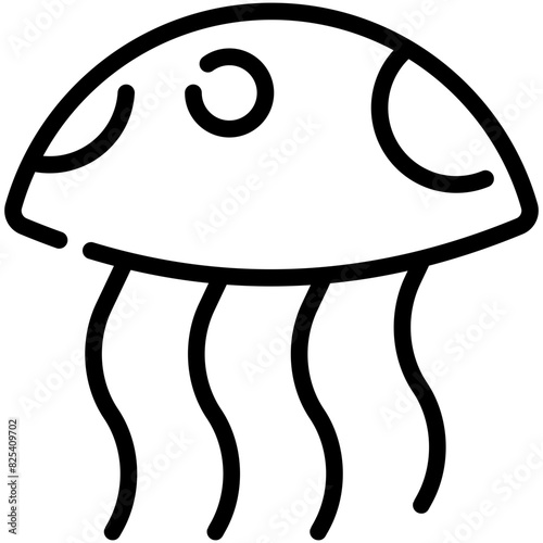 jellyfish line icon