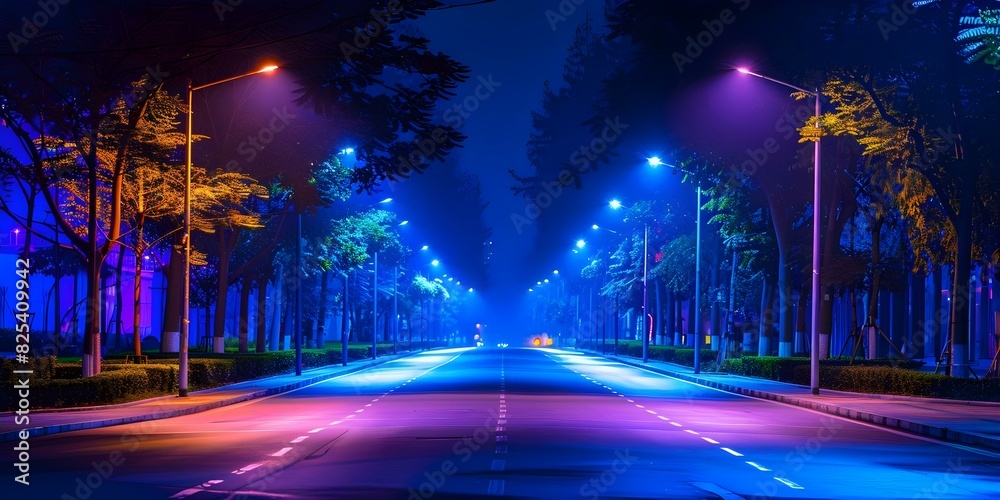 Enhancing Ambiance and Reducing Energy Consumption in Public Spaces through Eco-Friendly Lighting. Concept Eco-Friendly Lighting, Energy Conservation, Public Spaces, Ambiance Enhancement