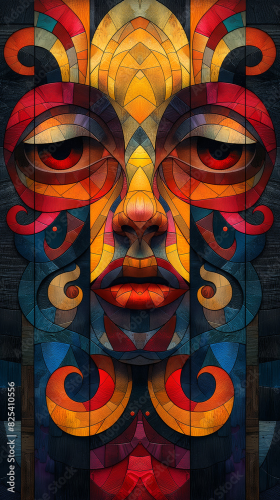 abstract geometric modern art face - 9x16 ratio abstract geometric modern art face - 9x16 ratio