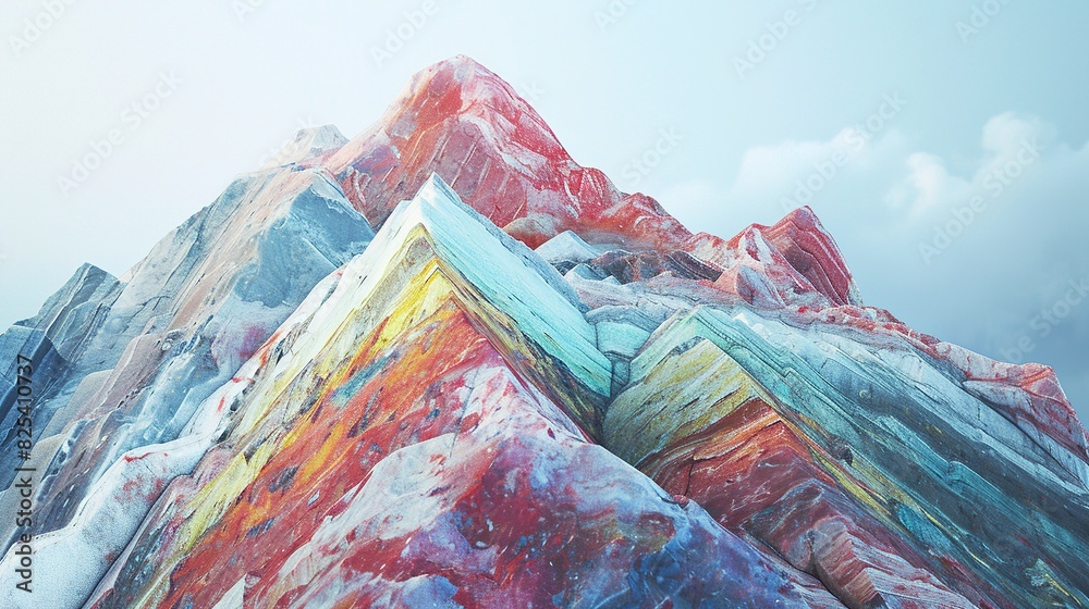 Striking Beauty: Colorful Marble Mountain