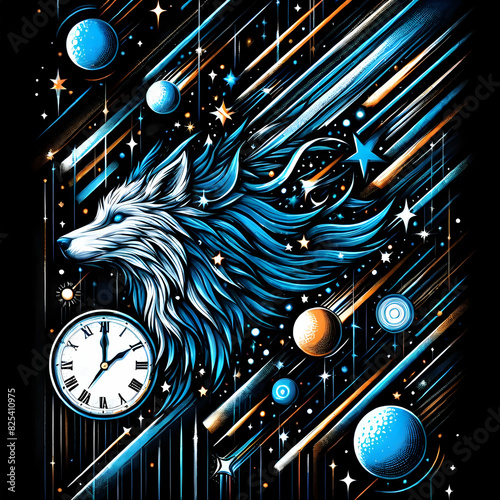 "Tribal Celestial: A Arte do Lobo Estrela Azul”