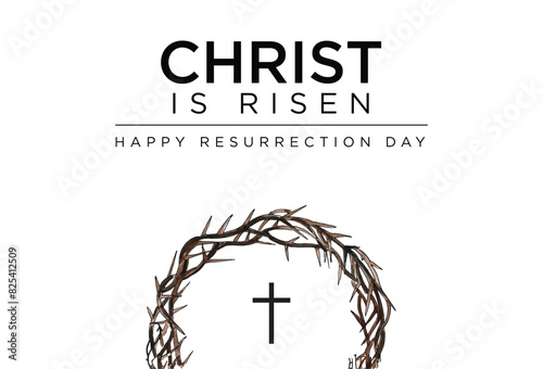Easter-themed vector illustration of a cross with the words 