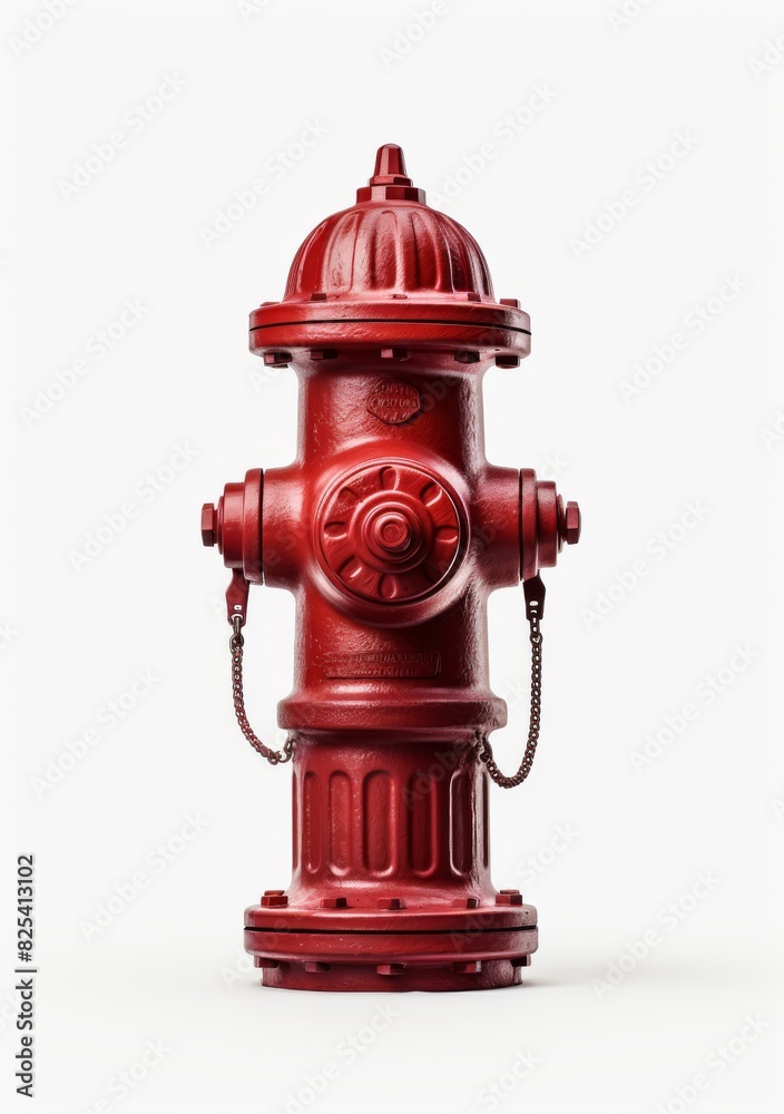 Red Fire Hydrant on White Background Red Fire Hydrant on White Background