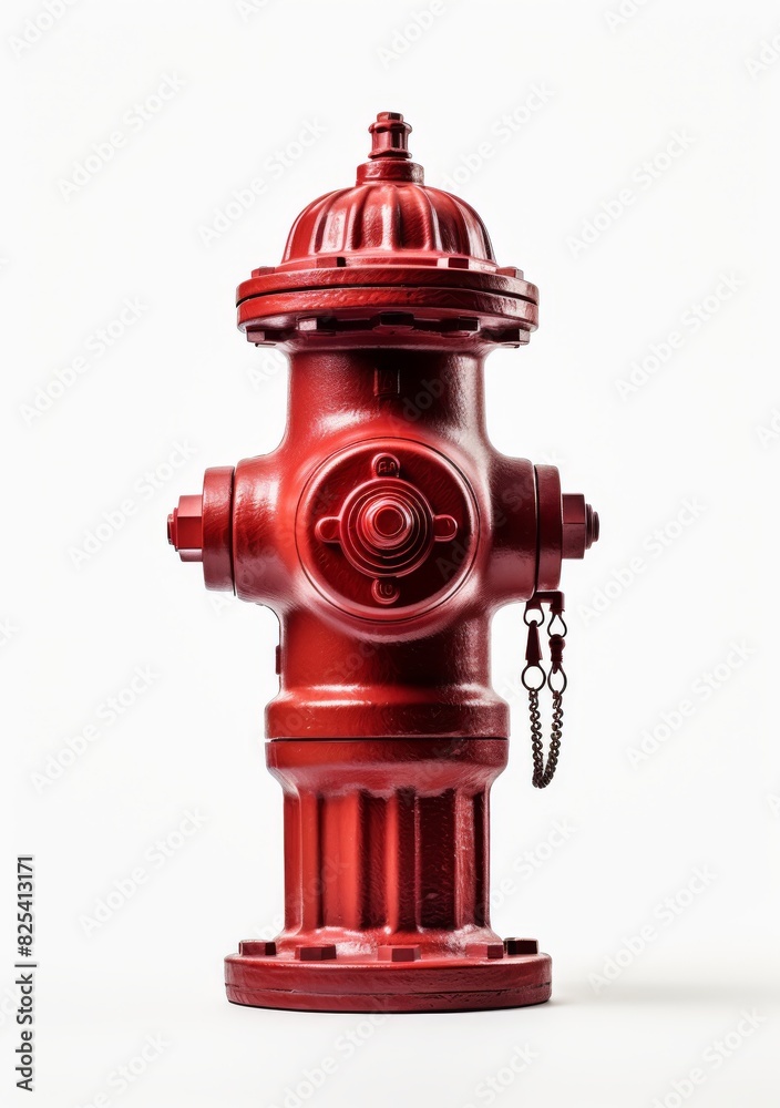 Red Fire Hydrant on White Background Red Fire Hydrant on White Background