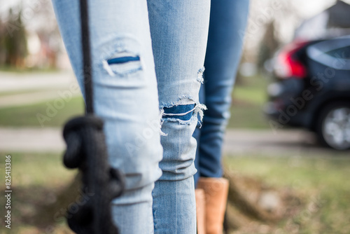 Ripped jeans photo