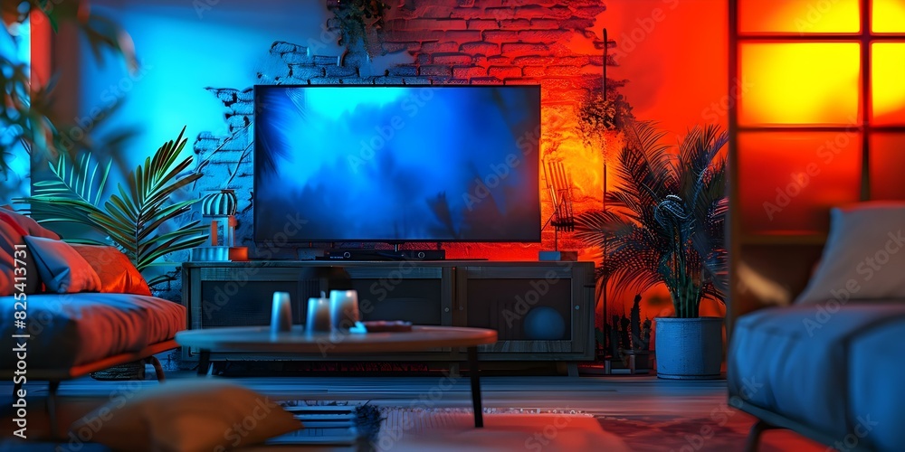 Cozy lofi living room virtual background for streaming or video calls