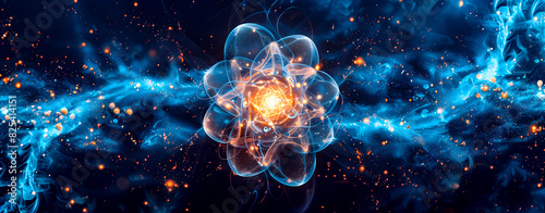 Abstract background with an energy flower. Vital energy, cosmos.   © TopMicrobialStock