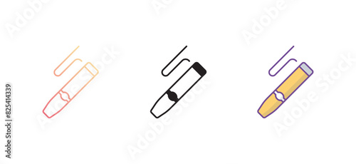 Cigar icon design with white background stock illustration