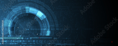Technology abstract futuristic science background for internet business. Big data concept. Vector art.