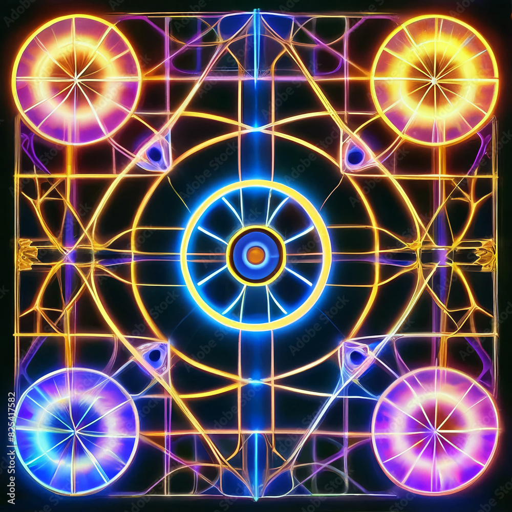 abstract background with glowing circles abstract background with glowing circles