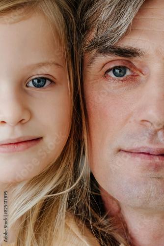 Close-up father and daughter 